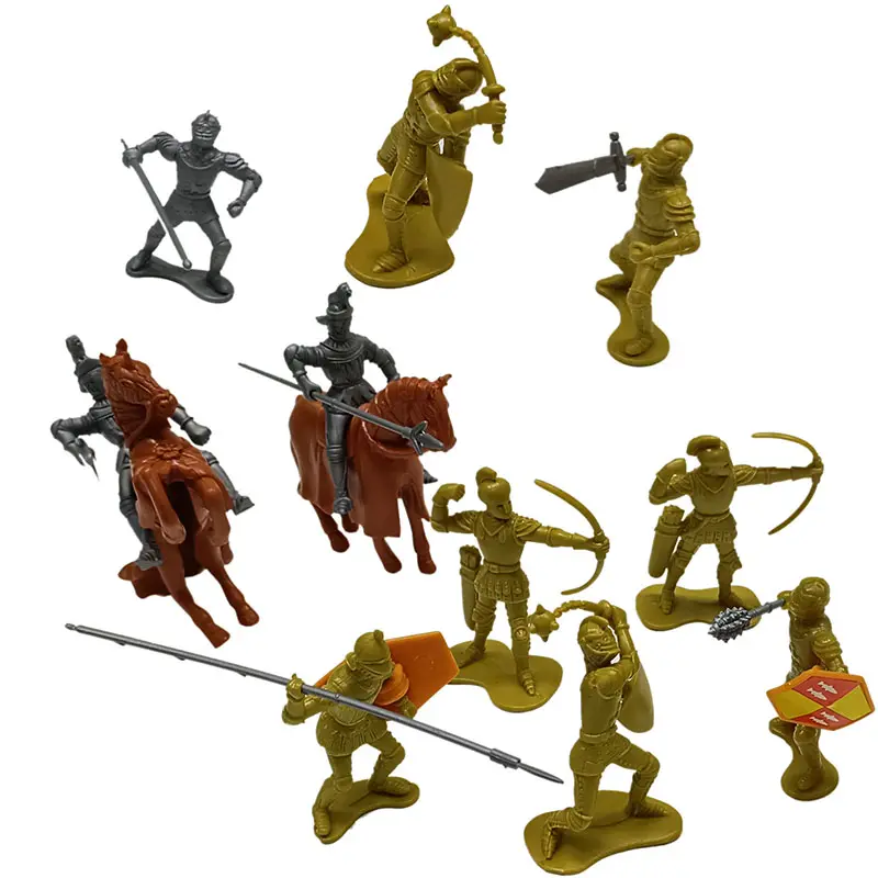 Bonecos de soldados de brinquedo variados, bonecos de brinquedo de plástico, soldados do exército, brinquedos antigos para modelo
