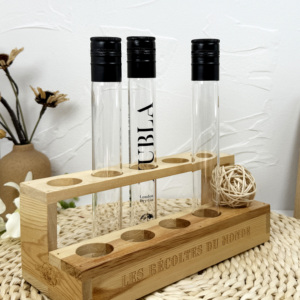 Vente chaude 37mm Bouteille En Verre Transparent Petits Flacons Tube À Essai Avec Bouchon À Vis En Aluminium - Product Image 2