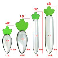 Ninghao Dildo en verre cristal en forme de carotte, petit ensemble de plug anal en cristal, baguette de plaisir lisse, jouet sexuel sûr pour le corps pour femmes