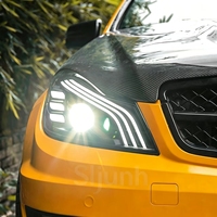 Pour Mercedes Benz Classe C W204 C180 2011 2014, phare style Maybach, trois bandes LED, lentille, vente directe d'usine, promotion