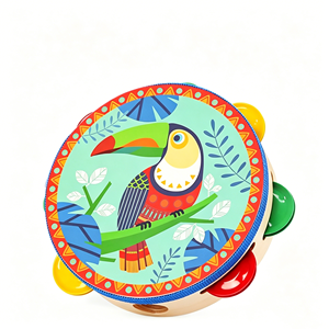 Wholesale Wooden Musical Instrument Set Wooden <b>Toys</b> <b>Drum</b> Maracas Whistle 5-Piece Set - Product Image 3