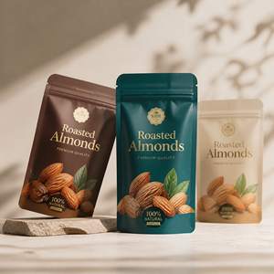 Bolsa de Embalaje Personalizada con Cierre Zip, de Grado Alimenticio, Ecológica y Reutilizable para Frutos Secos, Nueces, Mezcla de Cacahuetes Tostados y Frutas Deshidratadas - Product Image 1