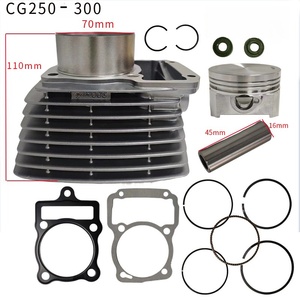 Kit de cylindre de moteur de moto (alliage d'aluminium) pour CG250 amélioré vers 300 Zongshen CG250/CG300 Ensemble piston et cylindre - Product Image 2