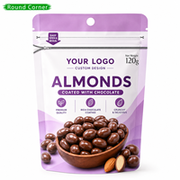 Sachet Mylar personnalisé imprimé, refermable, de qualité alimentaire, pour noix, chocolat, bonbons et snacks