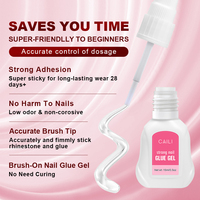 Colle à ongles OEM à séchage rapide 15g super forte avec dissolvant de colle à ongles 15ml, pas besoin de lampe UV, pour faux ongles à presser, avec compte-gouttes