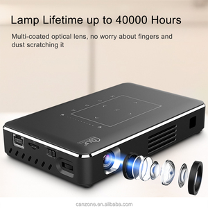 Mini projecteur DLP LED intelligent 3D à focale courte avec touches tactiles <span class=keywords><strong>USB</strong></span>, idéal pour le home cinéma, la mise en miroir du téléphone et le format de poche - Offre Spéciale - Product Image 3