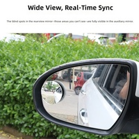 Miroir d'angle mort de luxe sans cadre pour voiture, réglable à 360 degrés, grand angle, miroir auxiliaire de rétroviseur, installation facile, 2 pièces