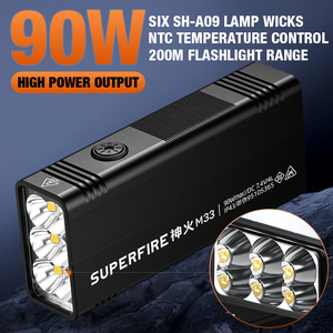 Giá tốt nhất 90 Wát sạc <span class=keywords><strong>LED</strong></span> nhôm Đèn pin 10000LM công suất cao lumens cao cho cắm trại - Product Image 2
