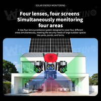 Cámara de Seguridad Wistino 16MP 4G con Tarjeta SIM, Panel Solar Dual, Detección Automática de Personas, Altavoz con Alarma, Cámara Solar Hieasy AOV