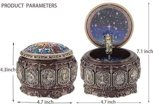 Style de boîte à <span class=keywords><strong>musique</strong></span> joue <span class=keywords><strong>le</strong></span> château <span class=keywords><strong>dans</strong></span> l'air du <span class=keywords><strong>ciel</strong></span>, boîte à <span class=keywords><strong>musique</strong></span> rotative déesse Sankyo 18-Note Wind Up peint à la main - Product Image 3