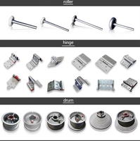 Boîte de quincaillerie pour porte de garage Kit complet de quincaillerie pour porte de garage en aluminium Composants pour porte de garage