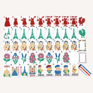 En stock : Jeu de Mahjong américain de luxe gravé sur mesure en acrylique, pliable et écologique, pour les voyages - Product Image 1