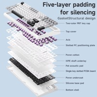 AULA F99 2023 Meilleure vente DIY RGB rétro-éclairé 87 touches sans fil clavier de jeu mécanique conception de clé personnalisée joint d'échange à chaud