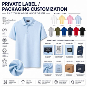Polo à manches courtes tricoté sur mesure pour hommes et femmes, en coton piqué respirant, ODM OEM, marque privée, couleur unie, style décontracté - Product Image 5