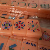 Tuiles de Mahjong Barney Orange, photos réelles, en stock, expédition immédiate.