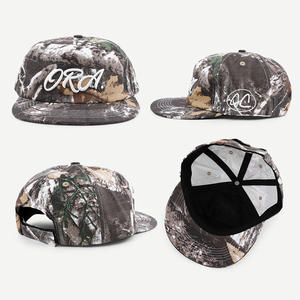 Casquette 5 panneaux camouflage old school en plein air, couronne non structurée, coton, profil moyen, logo brodé 3D personnalisé, casquette snapback camouflage - Product Image 3