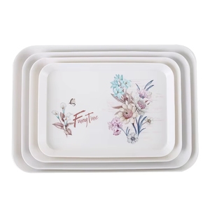 Assiettes et plateaux rectangulaires en mélamine personnalisés à motif végétal, vente en gros, pour restaurants, hôtels et usage domestique - Product Image 6