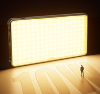 Luce LED RGB Portatile per Studio, Selfie, Fotografia, Streaming Live, Video YouTube, TikTok, Kit di Illuminazione Dimmerabile con Clip D02