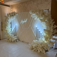 LISSE bon prix glace soie tissu blanc crème draperie croix rideau 10 * 20ft draperie mariage toile de fond