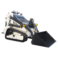 Mini-chargeuse compacte T800 à moteur essence pour la location, modèle exclusif transfrontalier, petite chargeuse frontale sur chenilles, usine chinoise