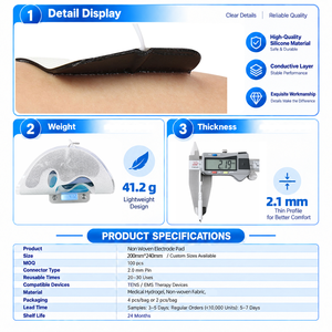 Parche Facial Desechable de Tela No Tejida Blanca de 200*240 mm para Terapia Conductiva - Product Image 5