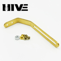 Support de Pickguard HIVE LP pour Guitare, Support de Protection en Métal à 2 Courbes pour Guitare Électrique Les Paul avec Vis et Écrous