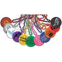 Collier d'accessoires personnalisé tendance, assorti à tout, médaille de Mardi Gras personnalisée, perles
