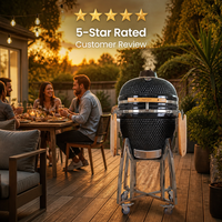 Barbecue à charbon Auplex 21 pouces grand gril Kamado polyvalent pour griller le barbecue à fumée, la cuisson et la torréfaction