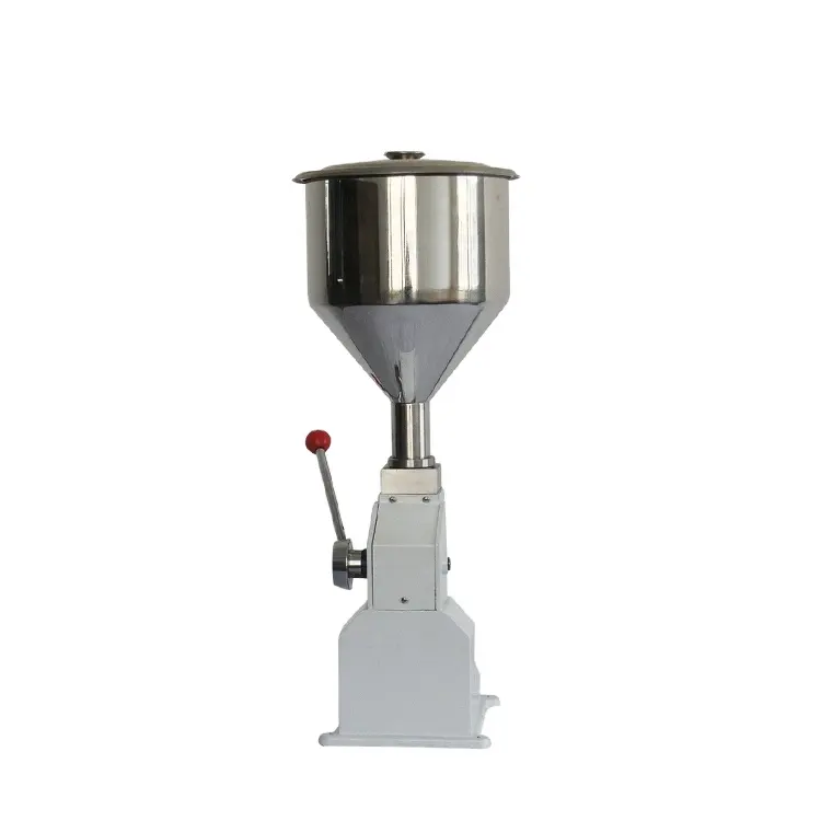 A03 Nieuwe Handdruk Glazen Fles Vulmachine Etherische Olie Gezichtscrème Pot Voor Kleine Bedrijven Voor Vloeibare Pasta 5-50Ml 15l