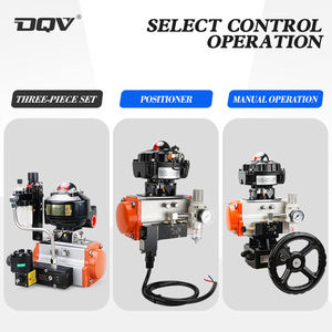 صمام كروي ثلاثي الاتجاهات من الفولاذ المقاوم للصدأ 304 من الفئة الصحية مع مشبك T، صمام كروي هوائي سريع التركيب - Product Image 4