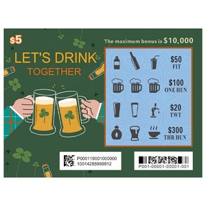 บัตรขูดลอตเตอรี่เบียร์ พิมพ์ดิจิทัล ขนาดเล็ก ออกแบบฟรี กระดาษแกนดำ - Product Image 3