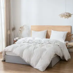 Nhà Máy Bán Buôn Duvet Cover Set Trắng, Siêu Mềm, Thoải Mái, Breathable & Durable Comforter Bìa