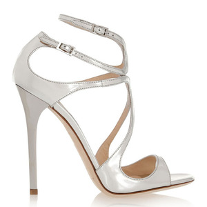 Phụ nữ đẹp tinh tế Peep Toe Stiletto bạc nền tảng cao gót - Product Image 1