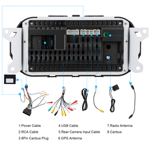 Podofo cho Fiat Tipo egea 2015-2017 7 "4 + 64G 2 DIN Android Car đài phát thanh stereo không dây Carplay/Android Auto <span class=keywords><strong>GPS</strong></span>/Wifi/EQ âm thanh xe hơi - Product Image 4