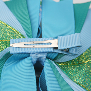 Bán buôn New Mùa Xuân/Mùa Hè vòng lặp duy nhất loạt Bow tóc phụ kiện handprinted Tóc cung Clip 4.5 "kẹp tóc - Product Image 4