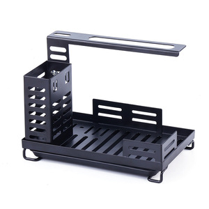 Égouttoir d'évier de cuisine sans perçage avec support pour éponge et brosse à vaisselle, égouttoir mural pour rangement de cuisine - Product Image 2