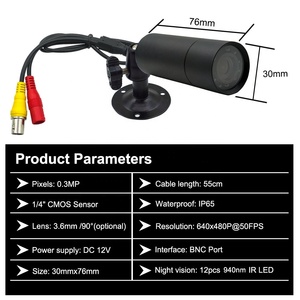 1000TVL 940NM IR การมองเห็นกลางคืนอินฟราเรดกลางแจ้งมินิบุลเล็ตกล้องอะนาล็อกความละเอียดสูง, ซุปเปอร์กล้องวงจรปิดแบบอนาล็อก - Product Image 4