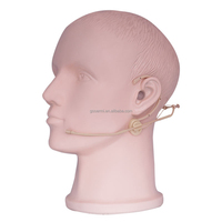 Microphone beige léger avec serre-tête, idéal pour une capture audio claire et confortable à porter