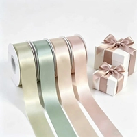 Pita Satin Warna Pastel Macaron Modis untuk Dekorasi Pesta Valentine Grosir 1-1/2''