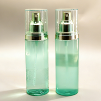 Zhongshi Plastic ZS37 Envase Cosmético Colorido OEM Personalizado, Botella de Perfume PET con Pulverizador, Tapa de Aluminio con Bomba Cilíndrica