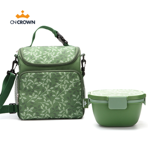 1700ml Salad Dressing Bowl 3-Compartment BPA-Free Plastic Salad Lunch Container With Lunch Bag