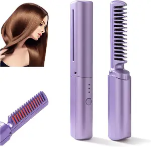 Mini Hot Comb 450f nhiệt lược tóc ép tóc, sưởi ấm nhanh cắm trong hot Comb, gốm Hot combs cho tóc giả Điện Thẳng