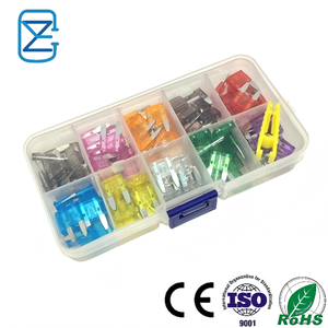 Kit d'assortiment de mini-fusibles à lame, 100 pièces, 2A-35A, avec extracteur de fusibles, pour automobile, voiture, camion, SUV, moto - Product Image 1