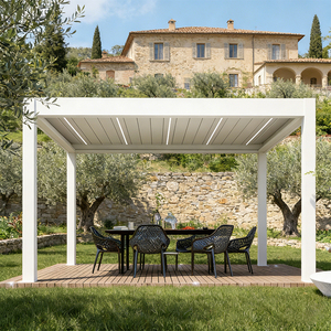 מחיר מפעל פרגולה חשמלית מאלומיניום 3X4 5X4 עם צלון מתכוונן לגינה חיצונית - Product Image 2