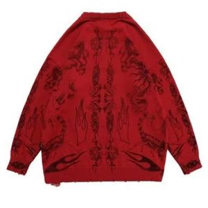 Streetlux logotipo personalizado Otoño Invierno versátil Hip Hop Jacquard patrón cuello redondo Casual hombres prendas de punto suéteres - Product Image 4