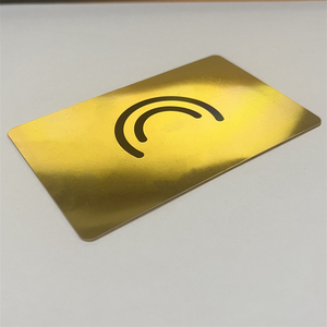 رقائق Nfc معدنية بالكامل ذهبية فاخرة, بطاقة أعمال رقمية مطبوعة بقطر 85x54MM - Product Image 3