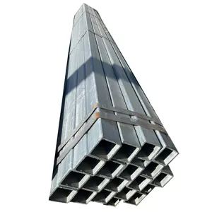 Tuyau carré galvanisé à section creuse Astm A500 en fer de construction Tuyau en acier au carbone