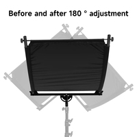 Réflecteur incurvé en forme de U KAZHI 180x60cm ou 100x50cm avec support, argent, noir, blanc, or, réflecteur diffuseur pour photographie