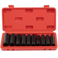 Ensemble de douilles à percussion profondes multifonctionnelles de 10 pièces, adaptateur pour clé à chocs pneumatique, perceuse électrique, outil combiné