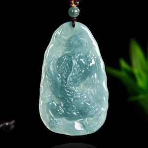 Colgante de Jadeíta Natural Azul Agua Pi Xiu, Bestia Mítica, Estilo Chino, Diseño Original, Regalo con Certificado de Tasación PX21 - Product Image 1